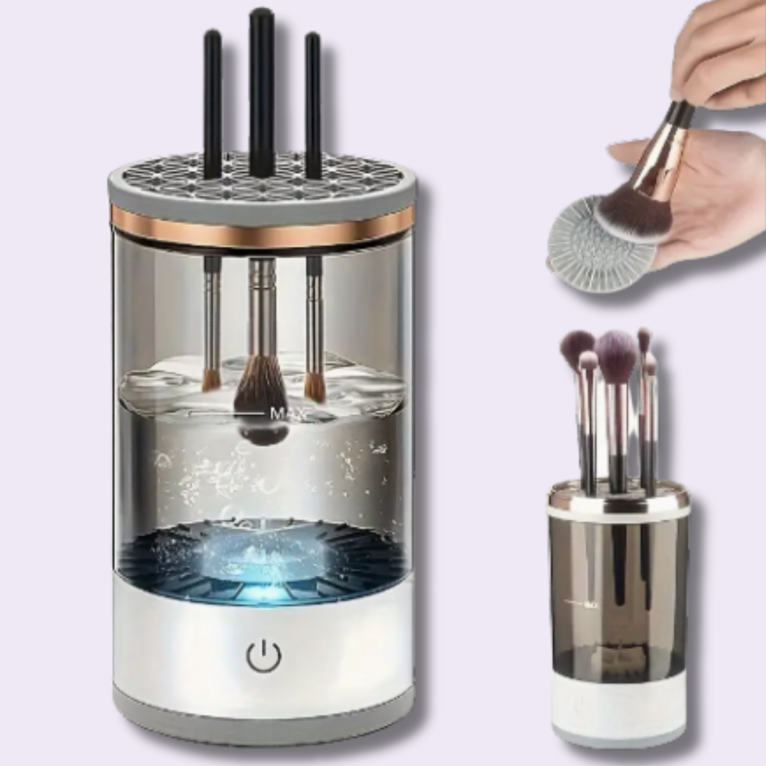 Limpiador de brochas de maquillaje eléctrico