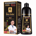 Shampoing de teinture capillaire 3 en 1 pour cheveux gris, crème de soin capillaire nourrissante de sécurité à base de plantes naturelles pour femmes et hommes