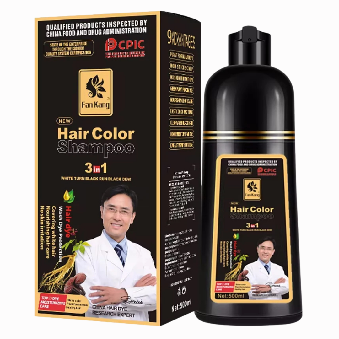 Champú 3 en 1 para teñir canas, crema nutritiva natural a base de hierbas para el cuidado del cabello, para mujeres y hombres.